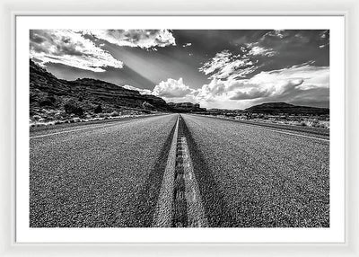 The Road Ahead, Road 95, Fry Canyon, Utah / Art Photo - Framed Print