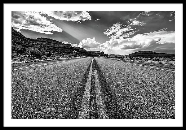 The Road Ahead, Road 95, Fry Canyon, Utah / Art Photo - Framed Print