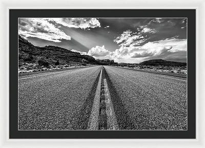 The Road Ahead, Road 95, Fry Canyon, Utah / Art Photo - Framed Print