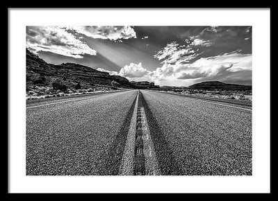 The Road Ahead, Road 95, Fry Canyon, Utah / Art Photo - Framed Print