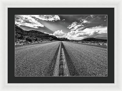 The Road Ahead, Road 95, Fry Canyon, Utah / Art Photo - Framed Print