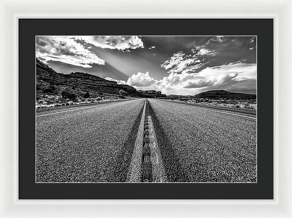 The Road Ahead, Road 95, Fry Canyon, Utah / Art Photo - Framed Print