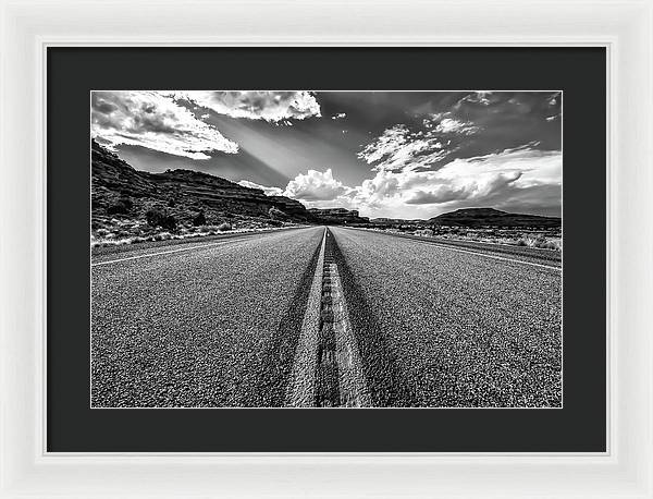 The Road Ahead, Road 95, Fry Canyon, Utah / Art Photo - Framed Print