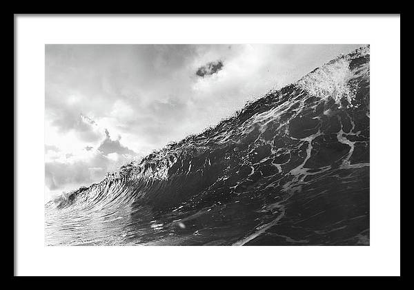 The Wave, Black and White / Art Photo - Framed Print