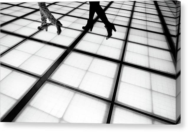 Tokyo, the Walk, Monochrome / Art Photo - Canvas Print