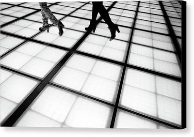 Tokyo, the Walk, Monochrome / Art Photo - Canvas Print