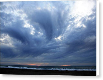 Turbulent Sky with some Mammatus Clouds / Art Photo - Canvas Print