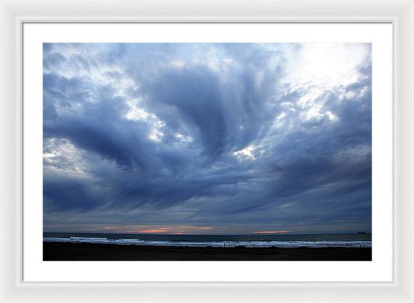 Turbulent Sky with some Mammatus Clouds / Art Photo - Framed Print