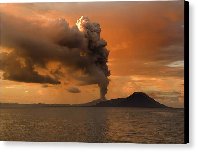 Tuvurvur Volcano / Art Photo - Canvas Print