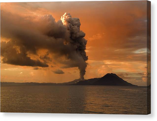 Tuvurvur Volcano / Art Photo - Canvas Print