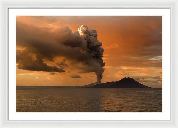 Tuvurvur Volcano / Art Photo - Framed Print