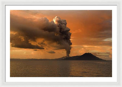 Tuvurvur Volcano / Art Photo - Framed Print