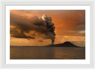 Tuvurvur Volcano / Art Photo - Framed Print