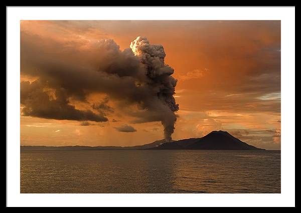 Tuvurvur Volcano / Art Photo - Framed Print