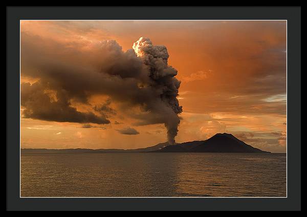 Tuvurvur Volcano / Art Photo - Framed Print