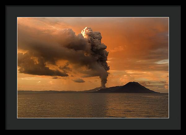 Tuvurvur Volcano / Art Photo - Framed Print