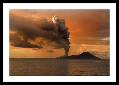 Tuvurvur Volcano / Art Photo - Framed Print