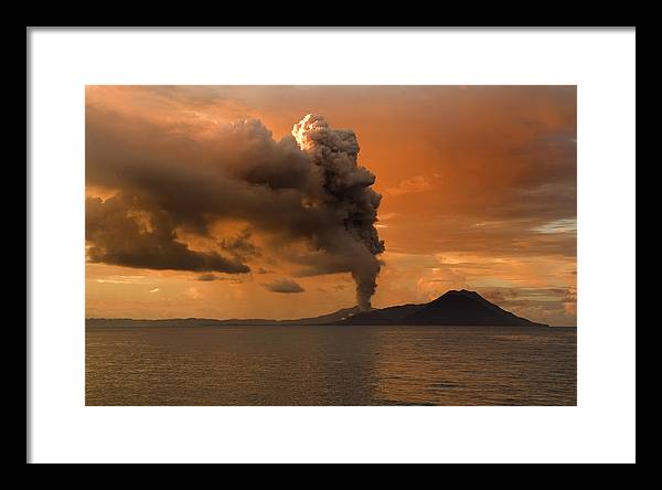 Tuvurvur Volcano / Art Photo - Framed Print