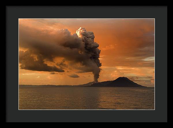 Tuvurvur Volcano / Art Photo - Framed Print