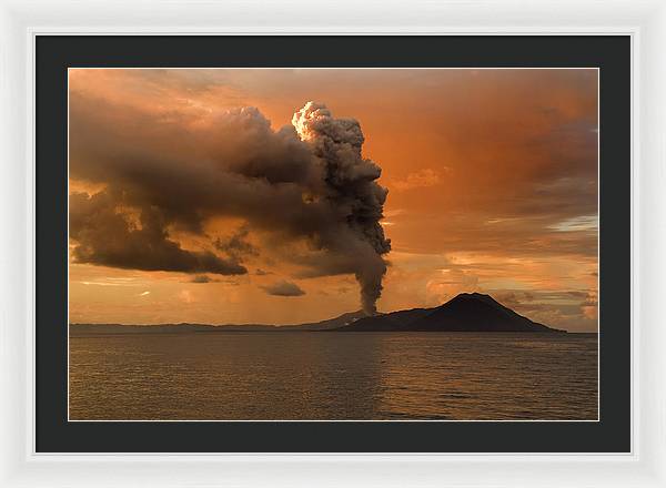 Tuvurvur Volcano / Art Photo - Framed Print