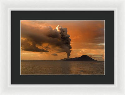 Tuvurvur Volcano / Art Photo - Framed Print