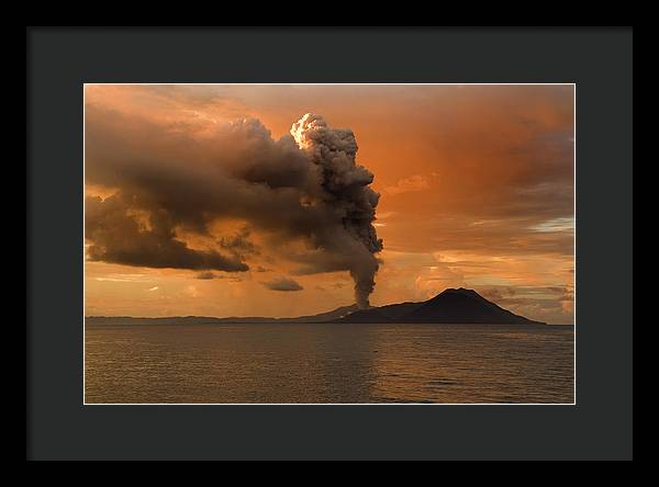 Tuvurvur Volcano / Art Photo - Framed Print