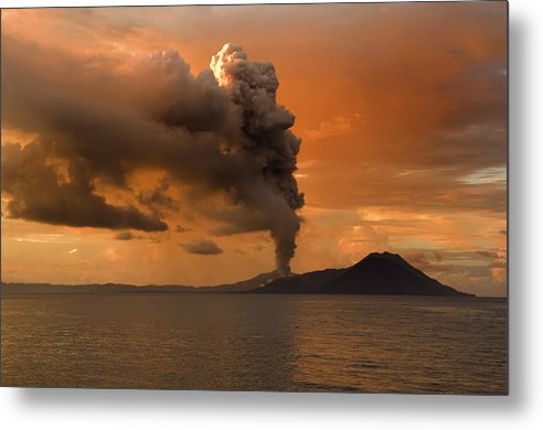 Tuvurvur Volcano / Art Photo - Metal Print