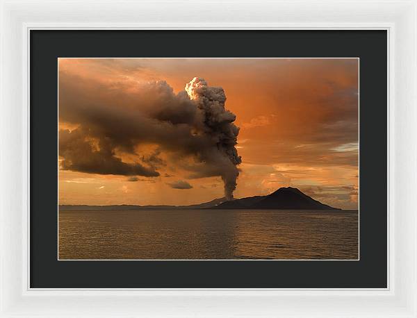 Tuvurvur Volcano / Art Photo - Framed Print