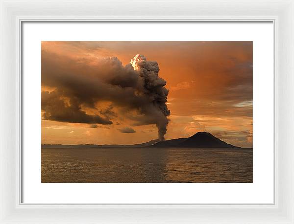 Tuvurvur Volcano / Art Photo - Framed Print