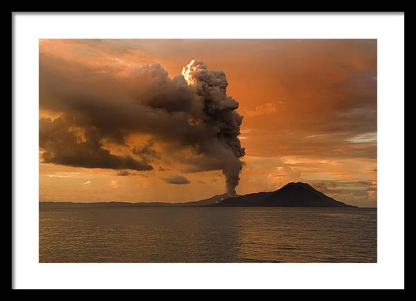 Tuvurvur Volcano / Art Photo - Framed Print