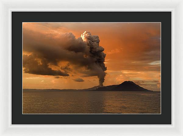 Tuvurvur Volcano / Art Photo - Framed Print