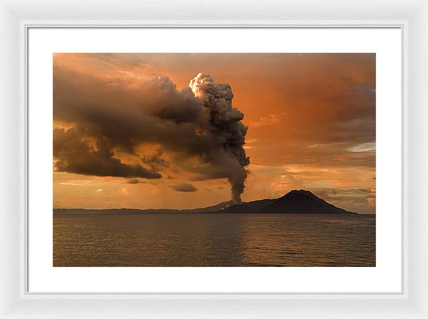 Tuvurvur Volcano / Art Photo - Framed Print