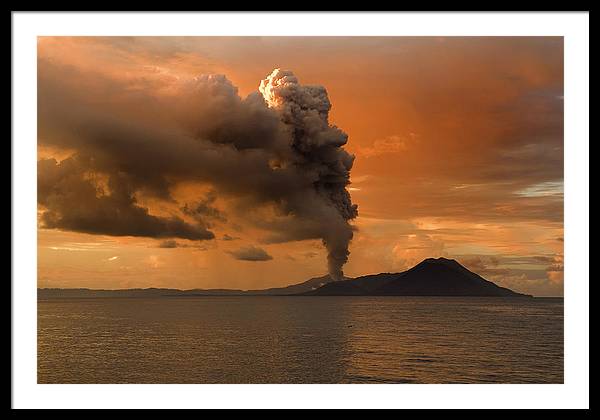 Tuvurvur Volcano / Art Photo - Framed Print