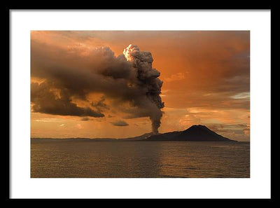 Tuvurvur Volcano / Art Photo - Framed Print