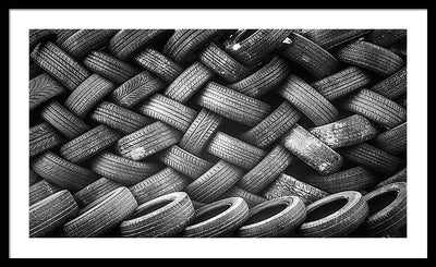 Tyres / Art Photo - Framed Print