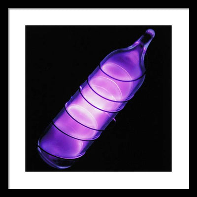 Vial of Glowing Ultrapure Argon / Art Photo - Framed Print