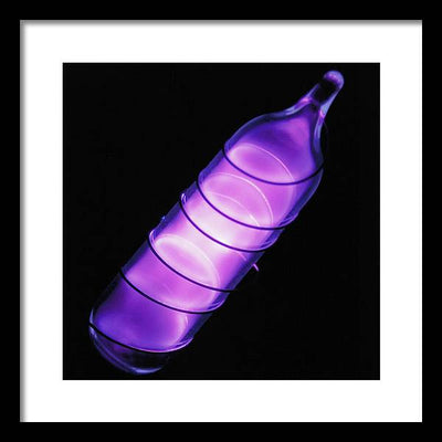 Vial of Glowing Ultrapure Argon / Art Photo - Framed Print