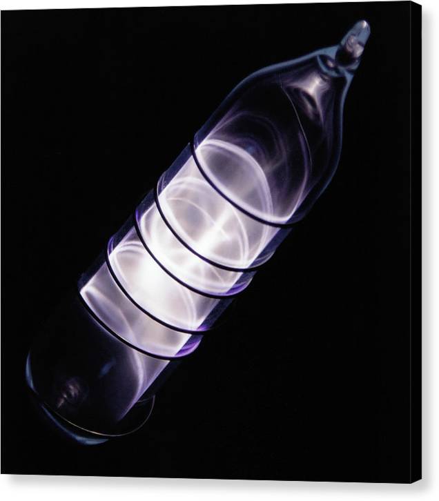 Vial of Glowing Ultrapure Krypton / Art Photo - Canvas Print