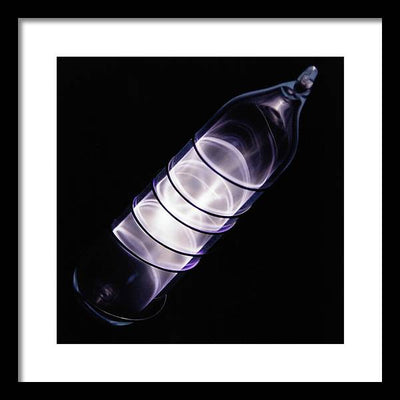 Vial of Glowing Ultrapure Krypton / Art Photo - Framed Print