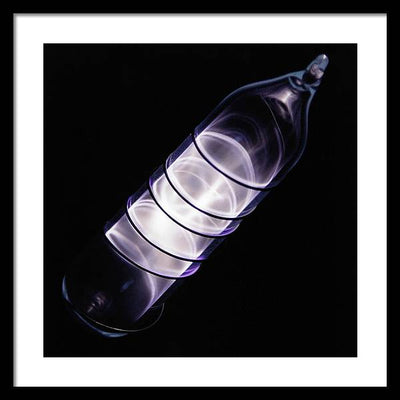 Vial of Glowing Ultrapure Krypton / Art Photo - Framed Print