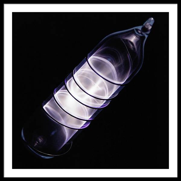 Vial of Glowing Ultrapure Krypton / Art Photo - Framed Print