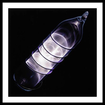 Vial of Glowing Ultrapure Krypton / Art Photo - Framed Print