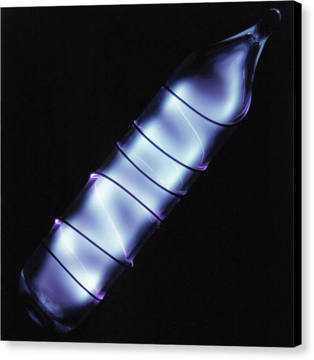 Vial of Glowing Ultrapure Xenon / Art Photo - Canvas Print