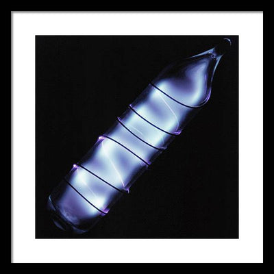 Vial of Glowing Ultrapure Xenon / Art Photo - Framed Print