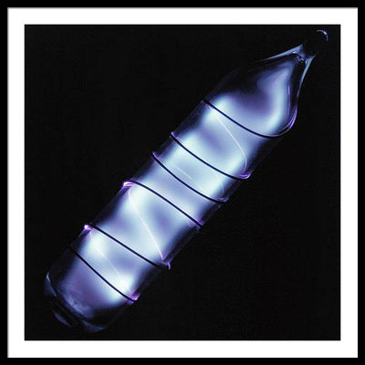 Vial of Glowing Ultrapure Xenon / Art Photo - Framed Print