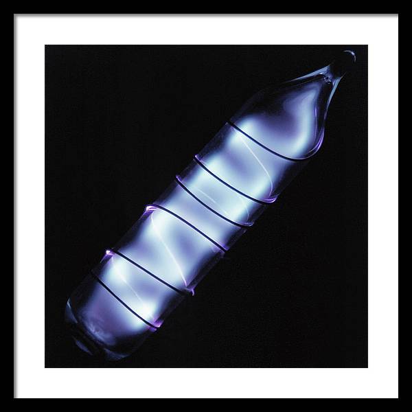 Vial of Glowing Ultrapure Xenon / Art Photo - Framed Print