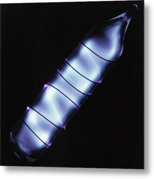 Vial of Glowing Ultrapure Xenon / Art Photo - Metal Print