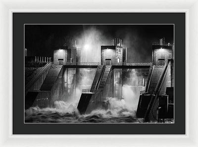 Water and Concrete #1 / Art Photo - Framed Print