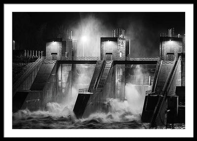 Water and Concrete #1 / Art Photo - Framed Print