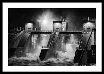 Water and Concrete #1 / Art Photo - Framed Print